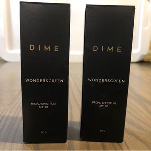 Two NWT Dime Wonderscreen Broad Spectrum SPF 30 50g Sealed